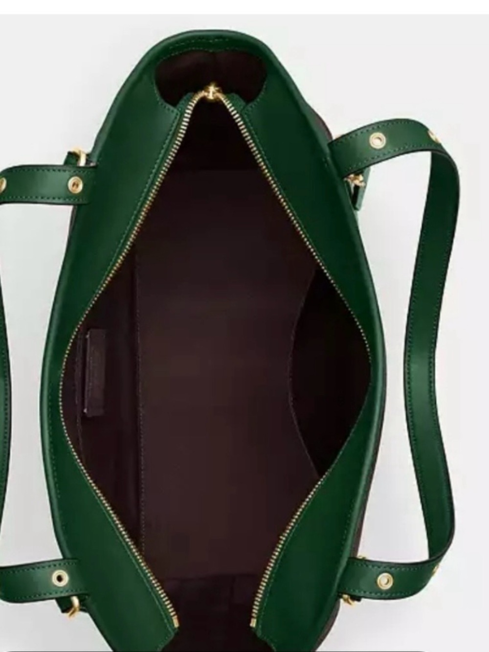 Coach Dark Brown Signature Canvas Shoulder Bag with Green Trim
Style No Cm076 - Picture 4 of 4